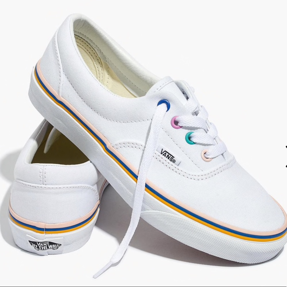 Madewell x Vans Era Sneakers with Rainbow Grommets